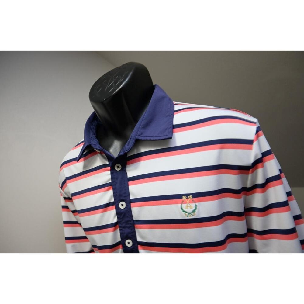 RLX Ralph Lauren Golf Polo Striped‎ Dry Fitting Golf Shirt Mens Size XL